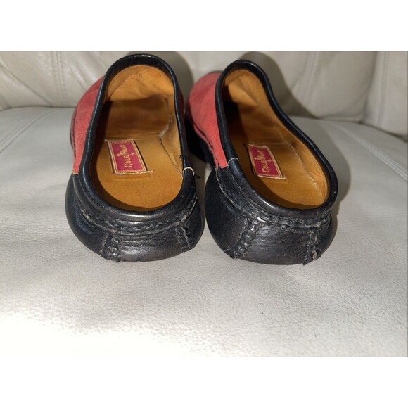 Cole Haan Red Suede Leather Slip On Mules Sandals Women's Size 7 B Country - Picture 8 of 8